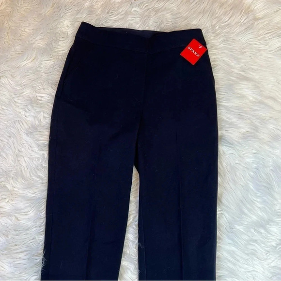 New SPANX On-the-Go Polished Ankle Slim Straight Pant Classic Navy NWT Women XS - Picture 4 of 10
